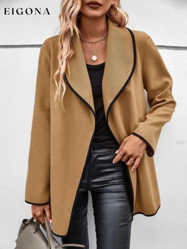 Women's Elegant Long Sleeve Loose Woolen Jacket clothes Coat Jacket Coat Jackets & Coats Outerwear
