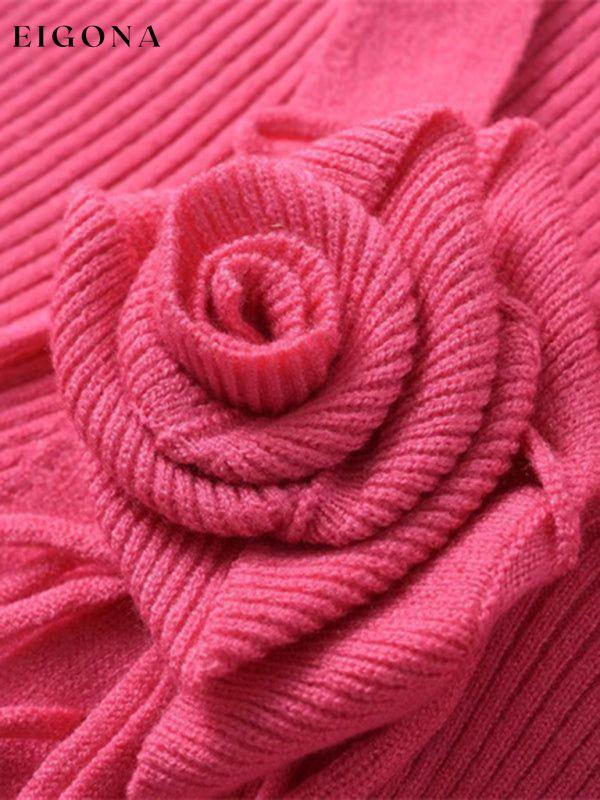 Women's new style French rose large lapel scarf knitted Crop cardigan cardigan cardigans clothes crop top crop tops cropped top croptop long sleeve top long sleeve tops top tops