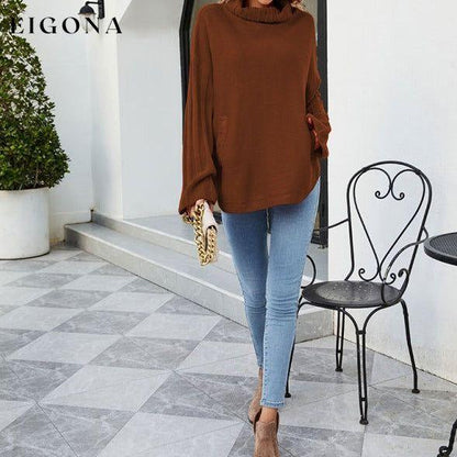 women's loose large size turtleneck sweater clothes Sweater sweaters