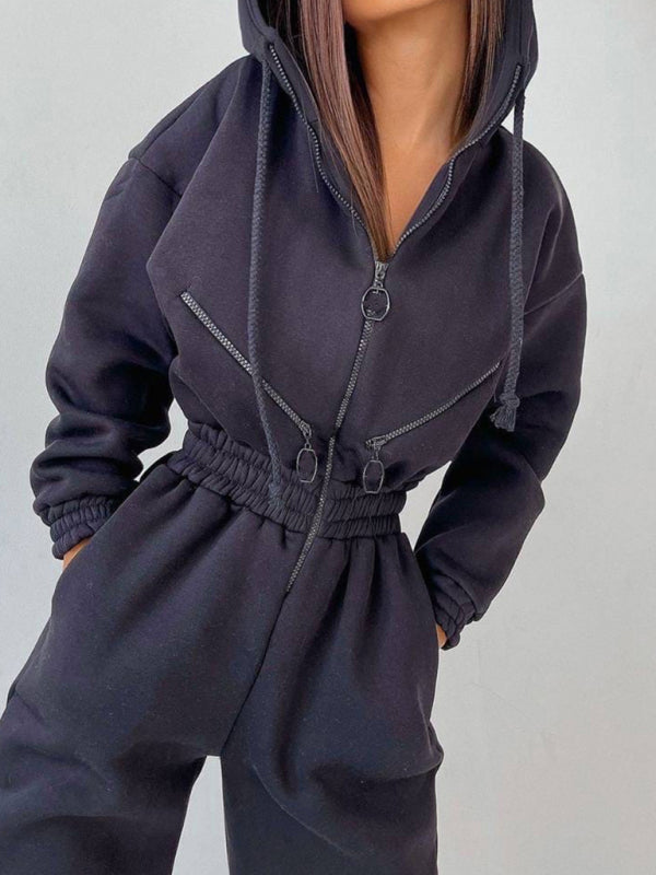 women's hooded sweatshirt sports casual suit two piece set clothes