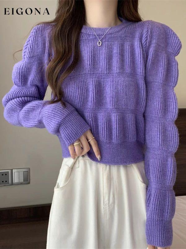 Women's high waist short knitted sweater top, fashion sweater clothes clothing Sweater sweaters Sweatshirt Women's Clothing