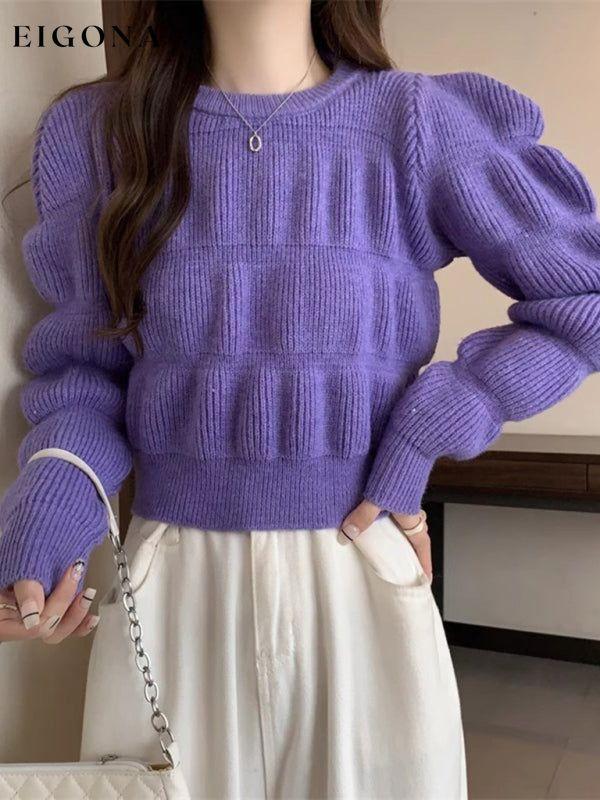 Women's high waist short knitted sweater top, fashion sweater clothes clothing Sweater sweaters Sweatshirt Women's Clothing