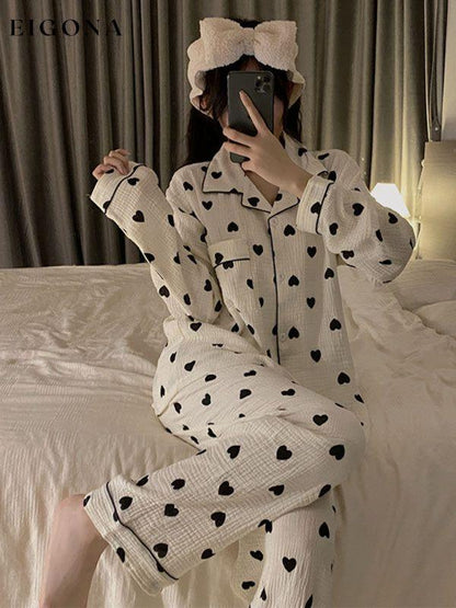 Womens Pajamas Set, winter long-sleeved Pajama Set, New Womens Fashion clothes pajamas