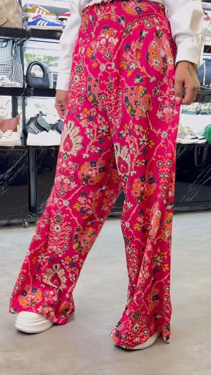 Women's Casual Floral Print Pants Pants