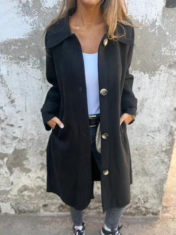 Casual Lapel Long Coat Coat Cotton