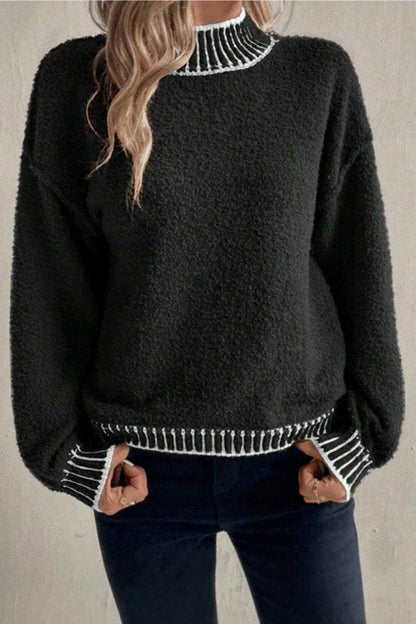 Women's Casual Loose Knitted Sweater sweaters Top