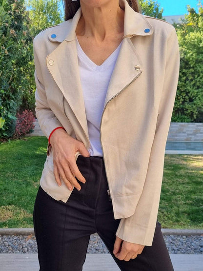 Women's Casual Suede Cropped Jacket Jackets