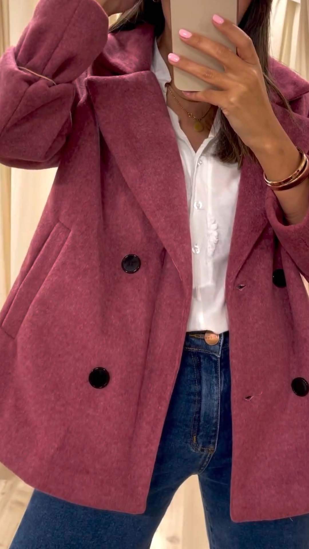 Women's Casual Solid Jacket Cardigan Jacket