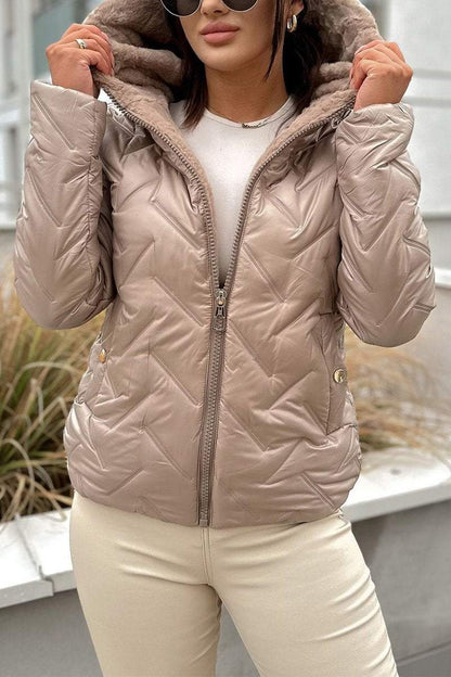 Women's Casual Hooded Thick Coat Coats Cotton Top