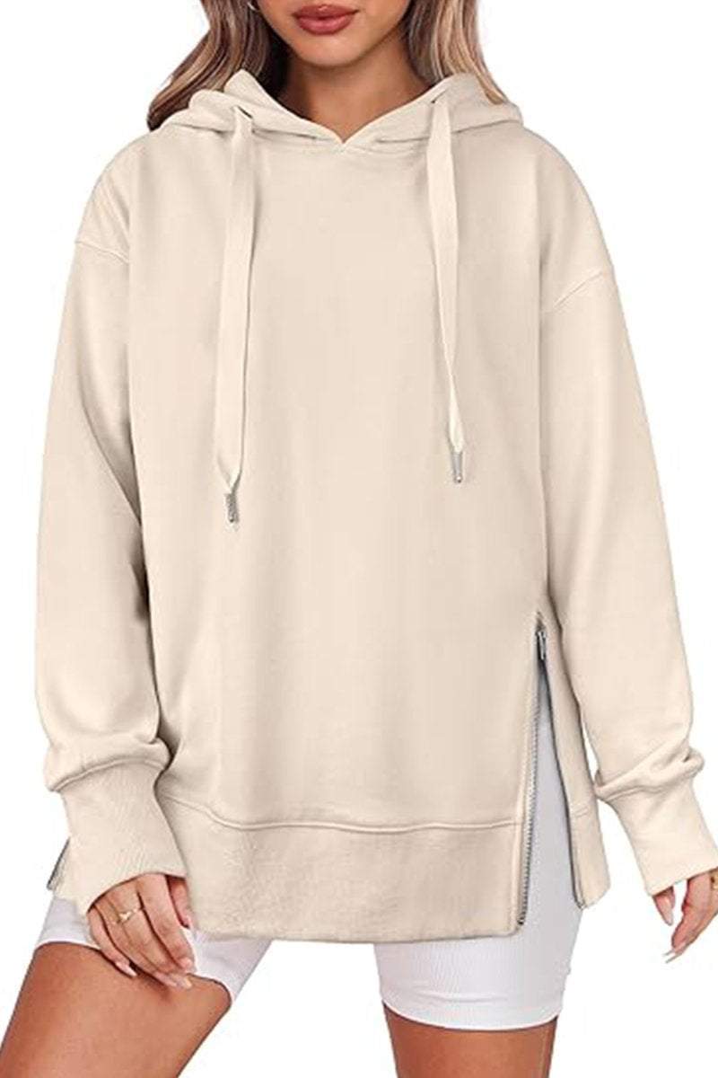 Women's Casual Solid Color Hoodie Top Hoodie Tops