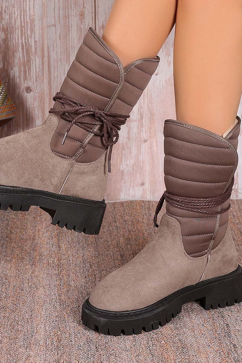 Women's fleece warm strap outer cotton boots Shoes Snow boots