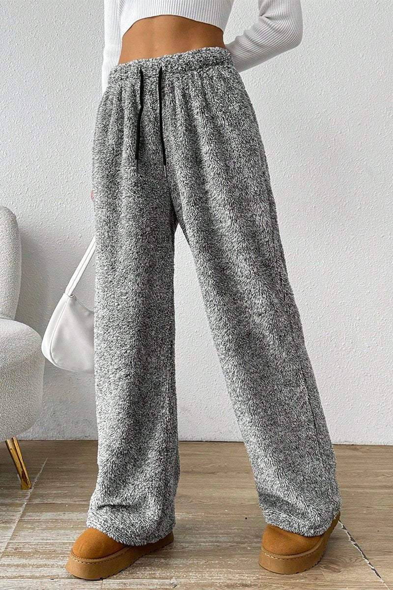 Women's Casual Solid Color Warm Plush Pants bottoms pants