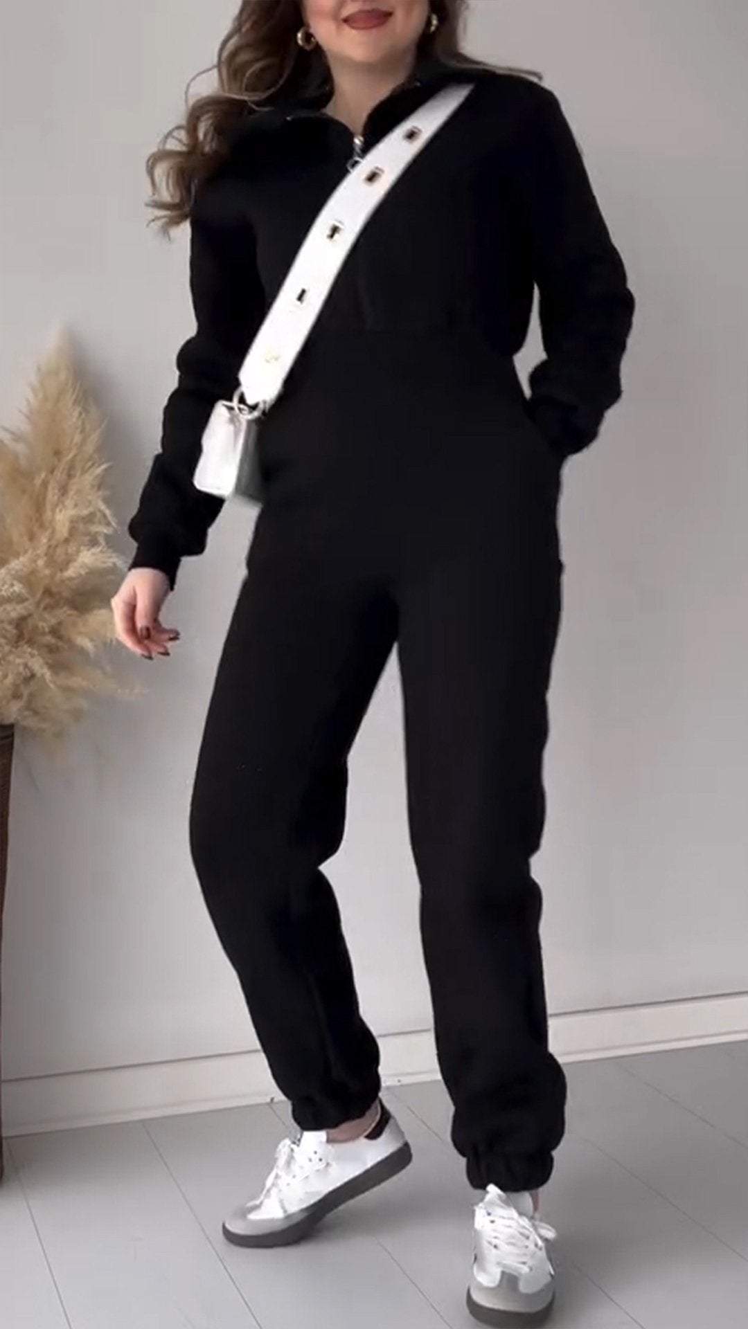 Women's Long Sleeve Jumpsuit Sets Two-piece Set