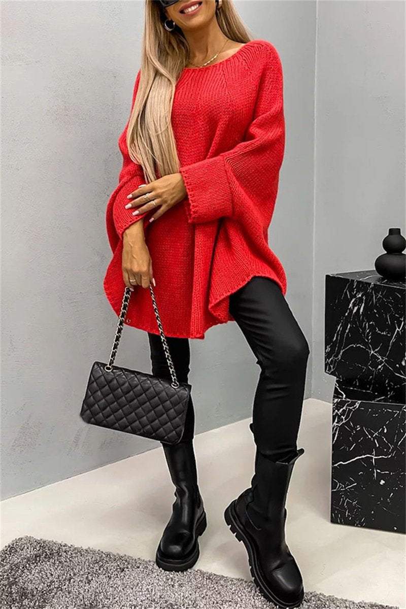 Women's Sweater Cape Poncho Style Fashion Knitted Shawl Sweater Coat tops