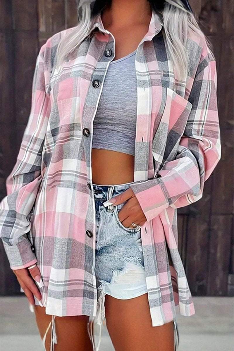 Women's Casual Plaid Shirt