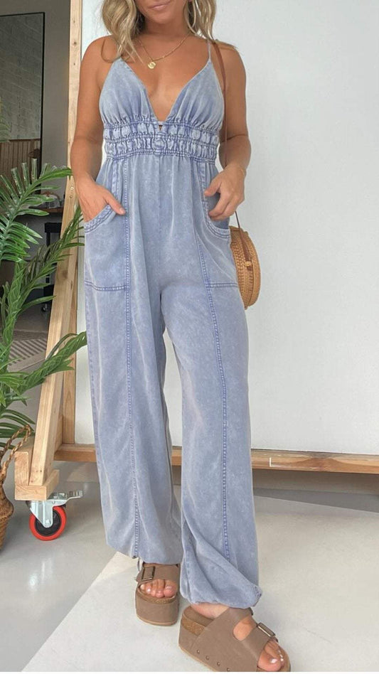 Women's Casual Jeans Jumpsuit Jumpsuit