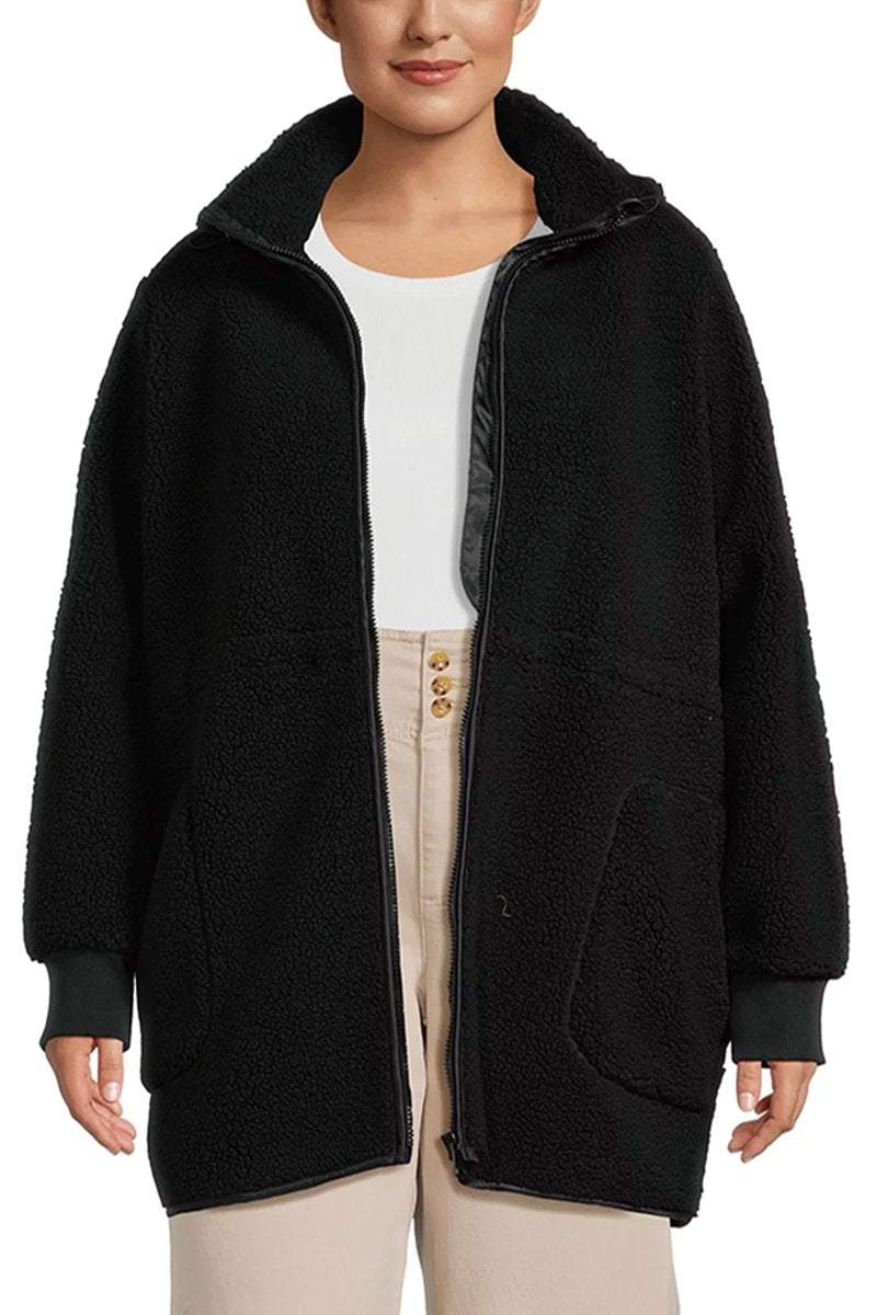 Women's solid color lamb wool coat Coat Top