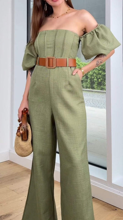 Women's Square Collar Jumpsuit Jumpsuit