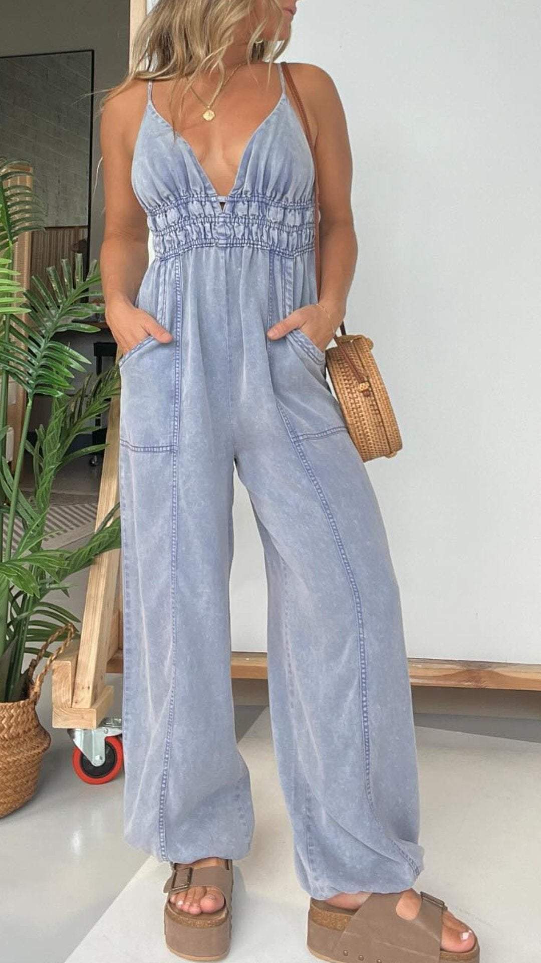 Women's Casual Jeans Jumpsuit Jumpsuit