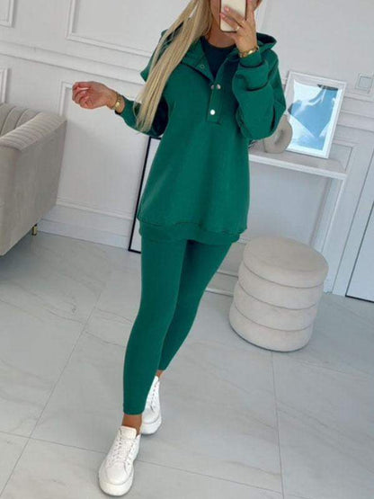 (S-5XL) Plus Size Casual and Comfortable Hooded Sweatshirt Three-piece Suit suit three-piece suit