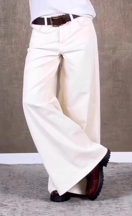 Women's Casual Solid Color Corduroy Wide Leg Pants Bottoms pants