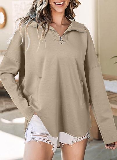 Women's Hooded Half-face Long-sleeved Casual Sweatshirt tops