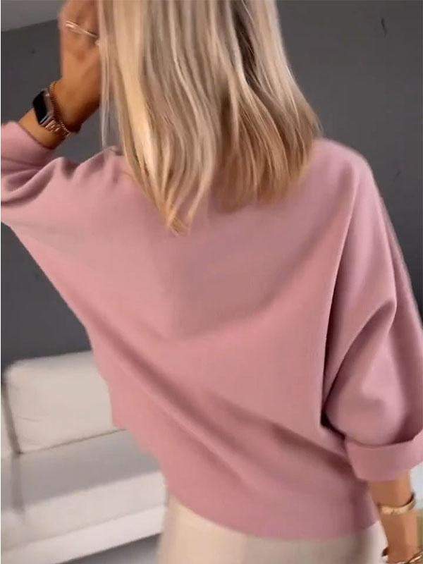 Women's Turtleneck Long Sleeve Pullover Sweatshirt Sweatshirt Tops