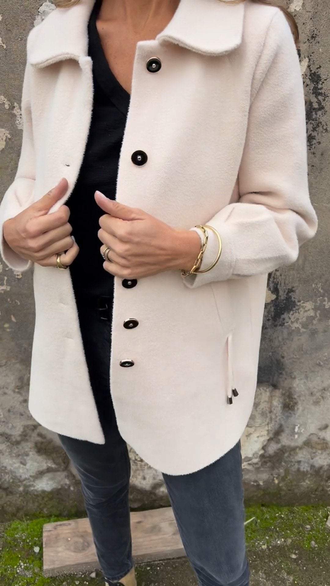 Women's Slim-fit Base Breasted Coat coat