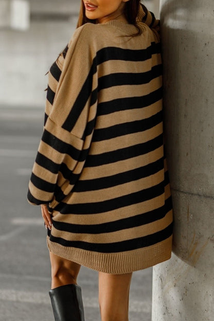 Casual Striped Long Sleeve Pullover Sweater Sweater Tops