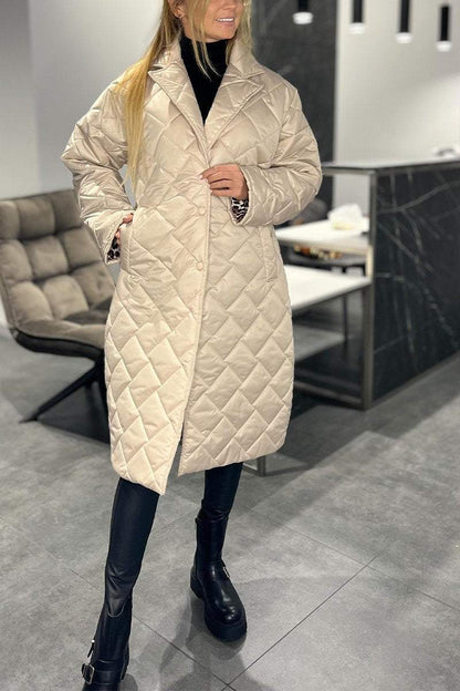 Women's Casual Lapel Mid-length Cotton Coat Coats Cotton Top