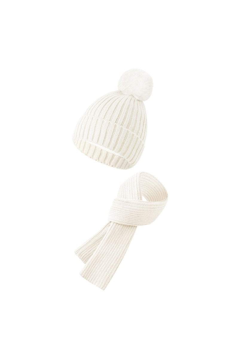 Knitted Hat, Double-layer Fleece Warm Wool Scarf, Gloves, Three-piece Set Gloves Hat Scarf Three-piece Set