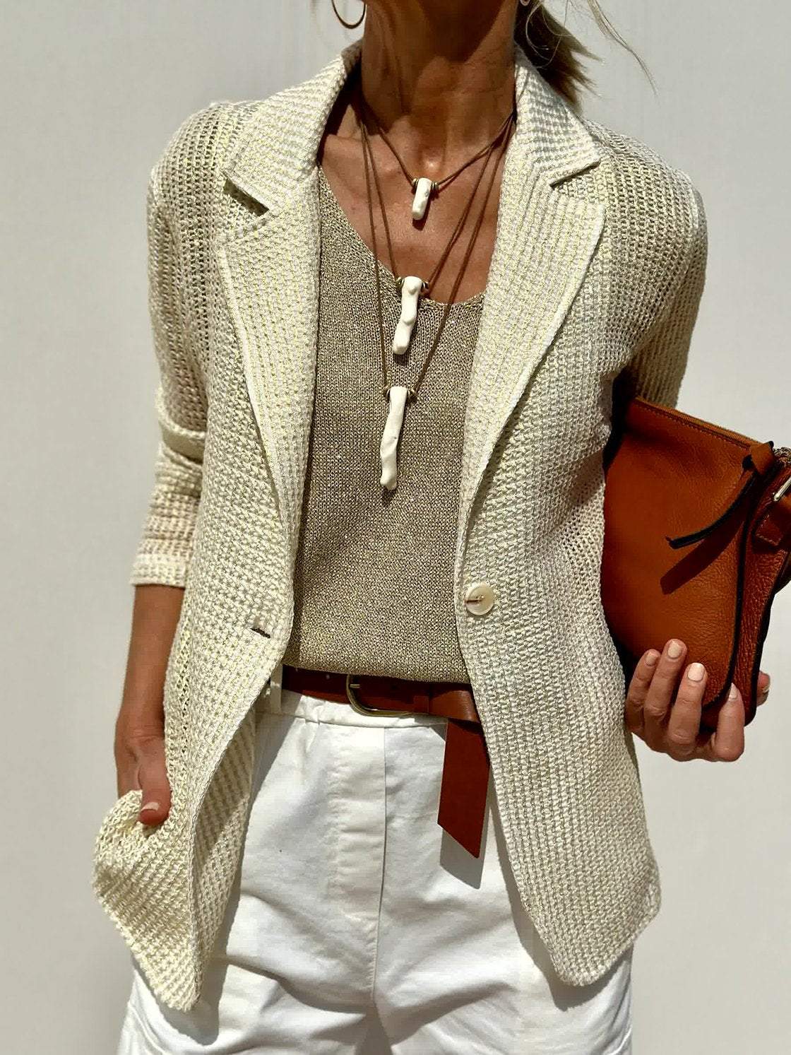 Women's Casual Gold Braided Blazer Jackets