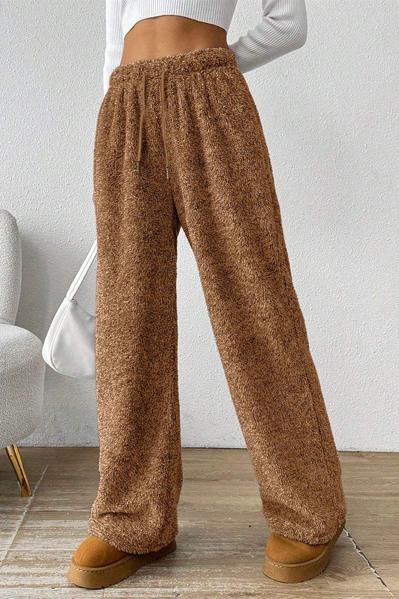 Women's Casual Solid Color Warm Plush Pants bottoms pants