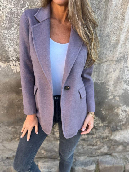 Women's Lapel Long Sleeve Casual Jacket tops