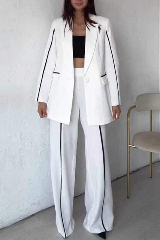 Women's Casual Lapel Suit Two-piece Suit