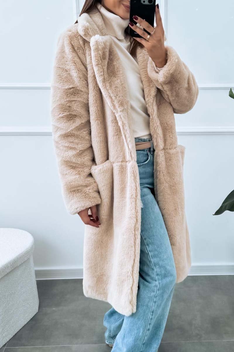 Women's casual loose plush coat Coats Tops