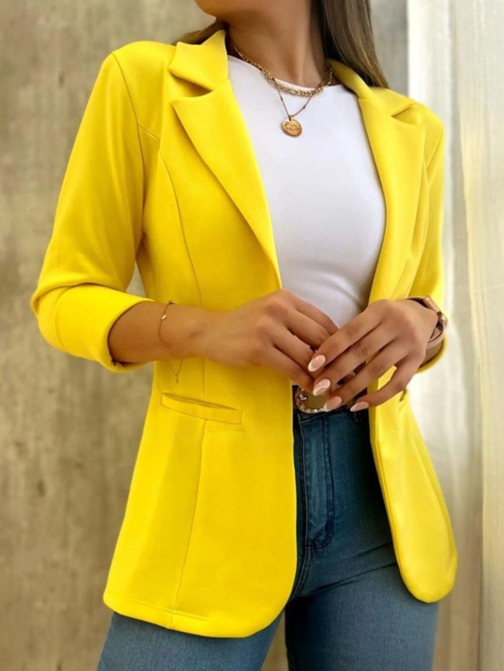 Women's Solid Color Casual Blazer Blazer