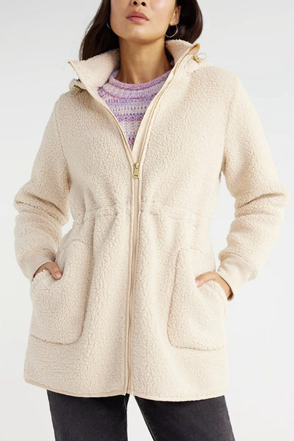 Women's solid color lamb wool coat Coat Top