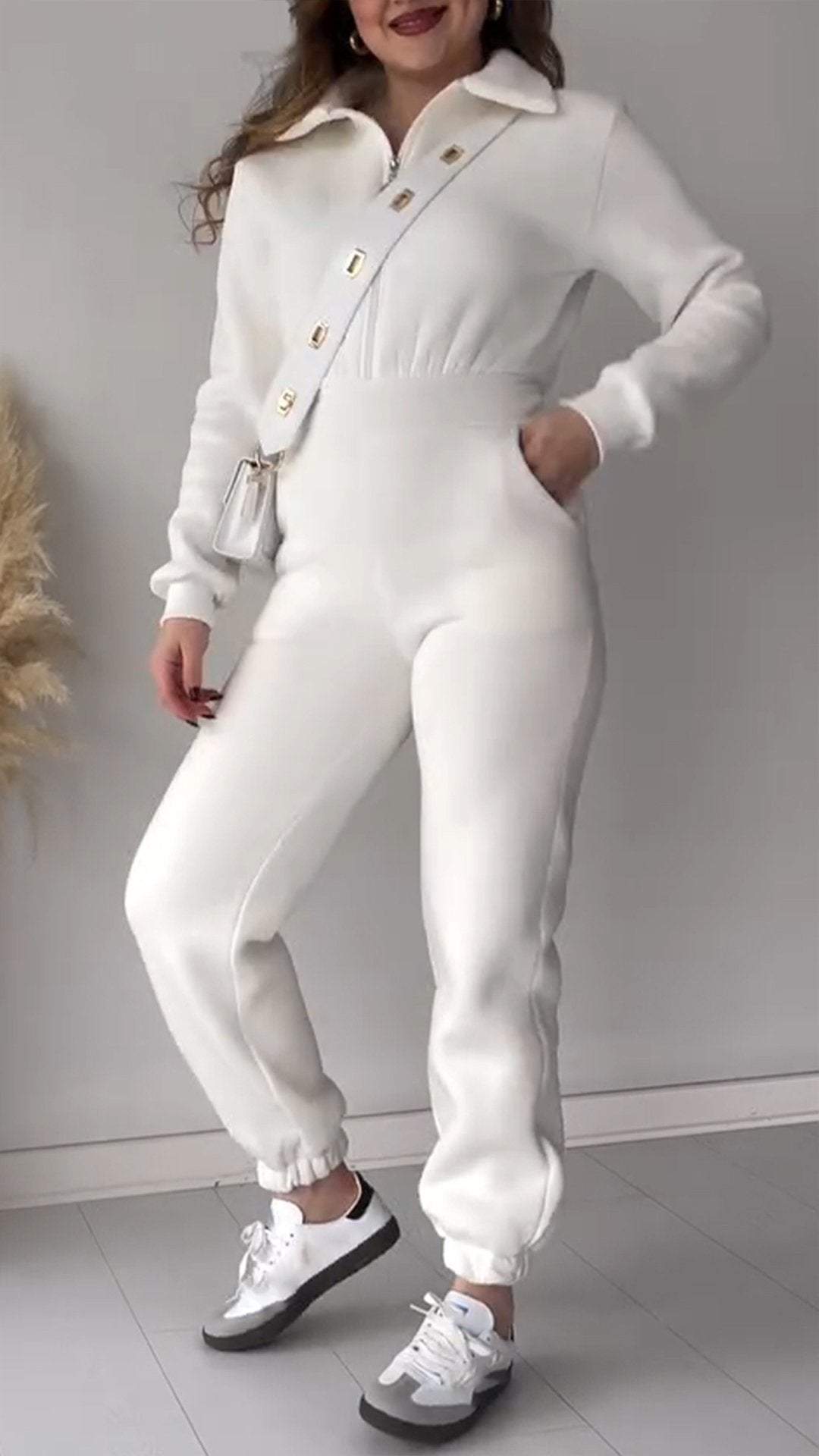 Women's Long Sleeve Jumpsuit Sets Two-piece Set