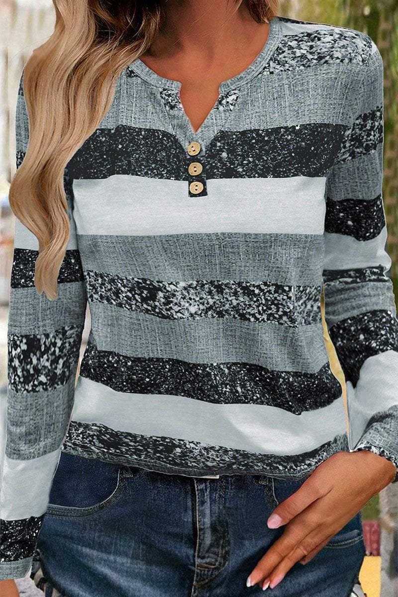 Women's Slim Fit Sequined Contrast Patchwork V-neck Top Top