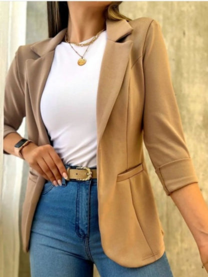 Women's Solid Color Casual Blazer Blazer