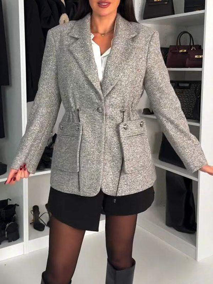 Women's Lapel Waist Coat Coat Tops