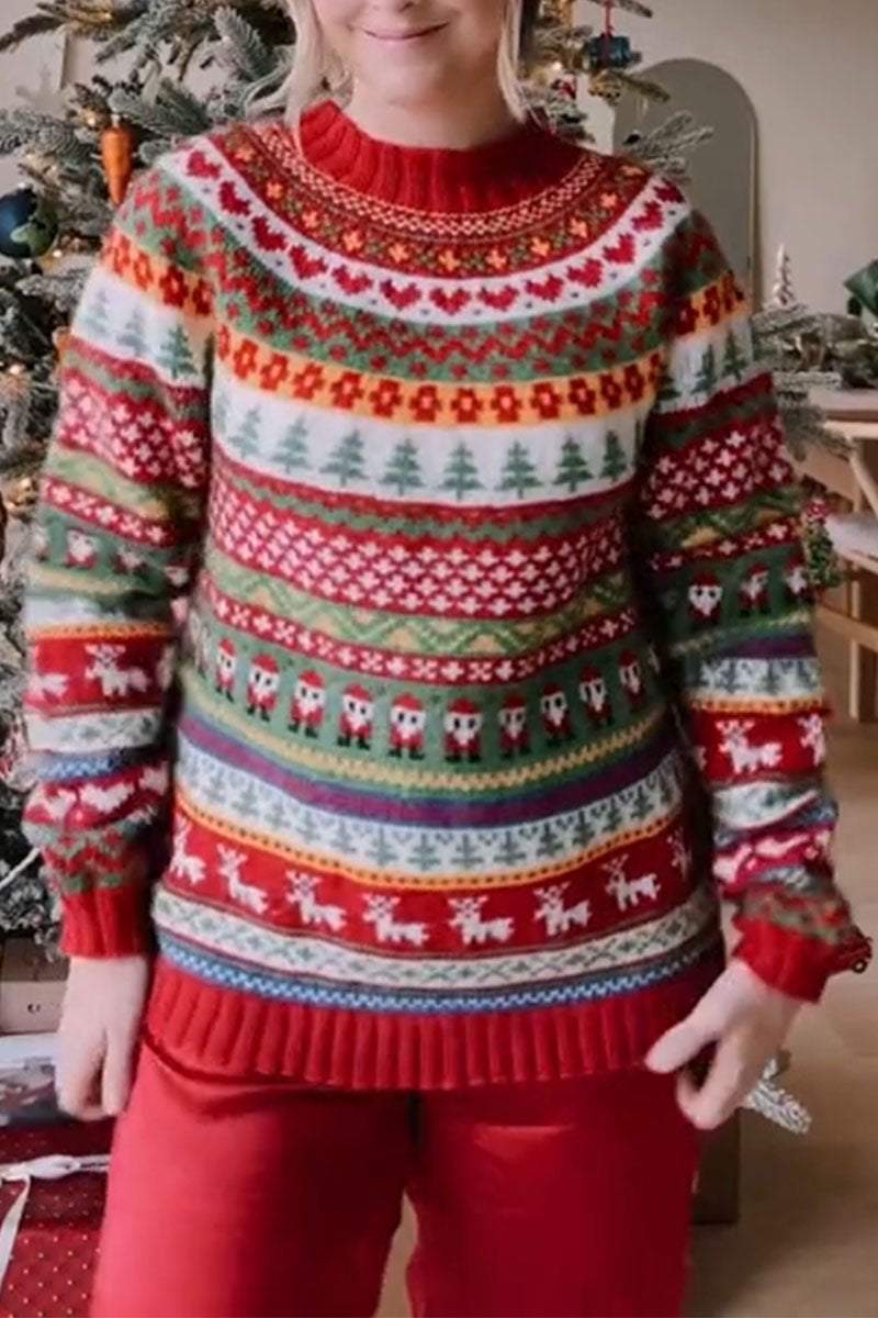 Christmas Long Sleeve Casual Sweater Chirstmas Sweater Tops