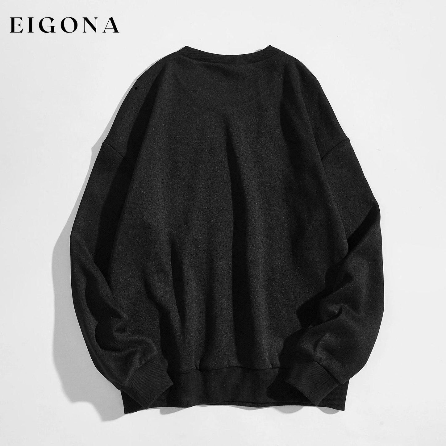 Letter and Car Print Oversized Sweatshirt __stock:500 clothes refund_fee:800 tops