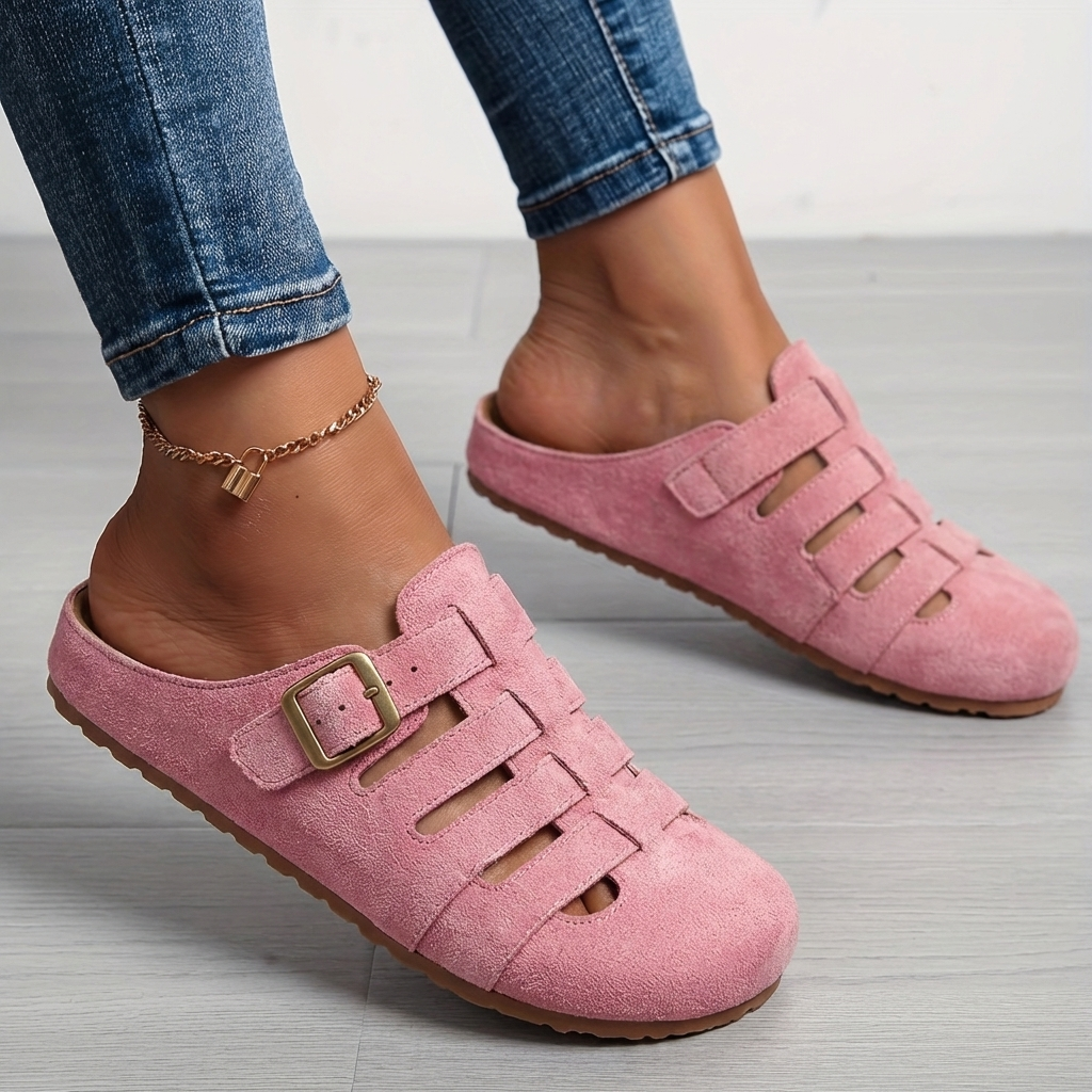 Claire | Orthopedic Slip-On Mules Supportive Comfortable Everyday Pink comfortable mules orthopedic mules slip-on shoes women supportive sandals walking shoes