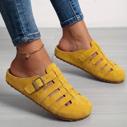 Claire | Orthopedic Slip-On Mules Supportive Comfortable Everyday Yellow comfortable mules orthopedic mules slip-on shoes women supportive sandals walking shoes