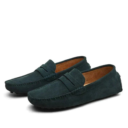 Cazel | Orthopedic Classic Loafers Supportive Comfortable Everyday Men Vert foncé comfortable shoes men leather loafers orthopedic loafers men supportive loafers walking shoes