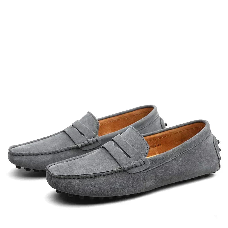 Cazel | Orthopedic Classic Loafers Supportive Comfortable Everyday Men Grey comfortable shoes men leather loafers orthopedic loafers men supportive loafers walking shoes