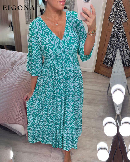 Red Printed Maxi Dress Cyan 23BF Casual Dresses Clothes discount Dresses Summer