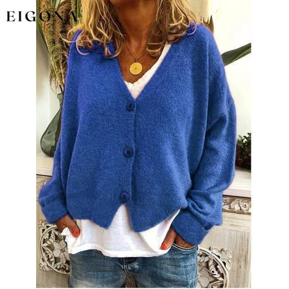 Fashion Casual V-Neck Coat Blue also bought Best Sellings cardigan cardigans clothes Plus Size Sale tops Topseller